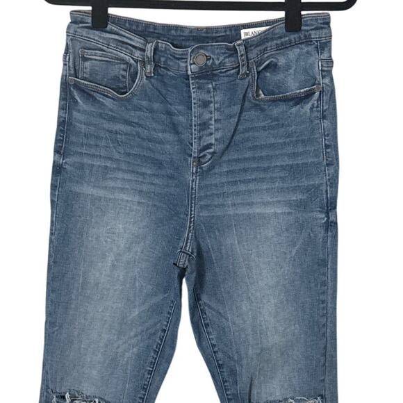 Blank NYC The Madison High Rise Straight Leg Crop Jeans Medium Wash Size 30 - Picture 11 of 13